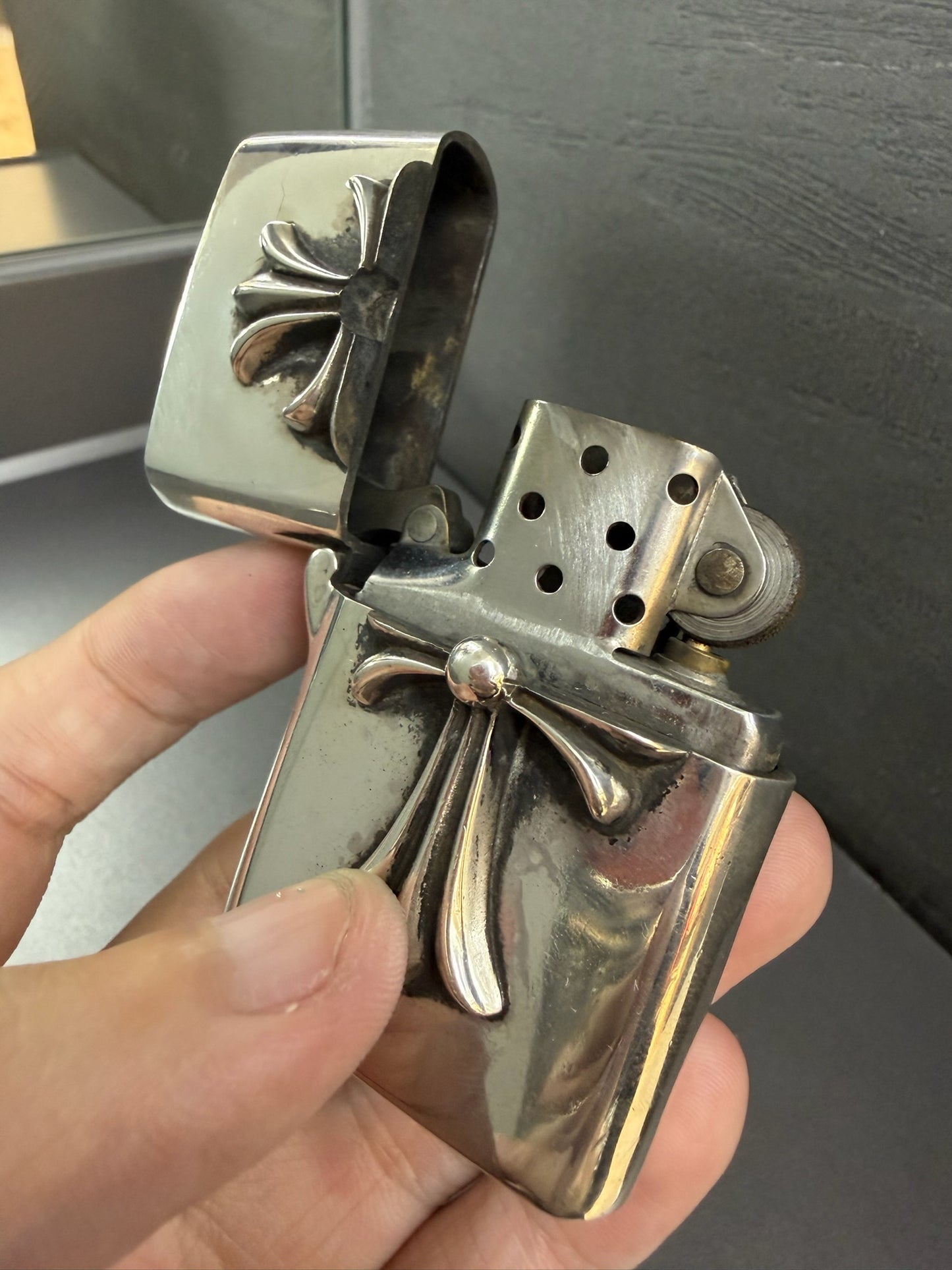 Chrome Hearts Cross Zippo Lighter (Wide)