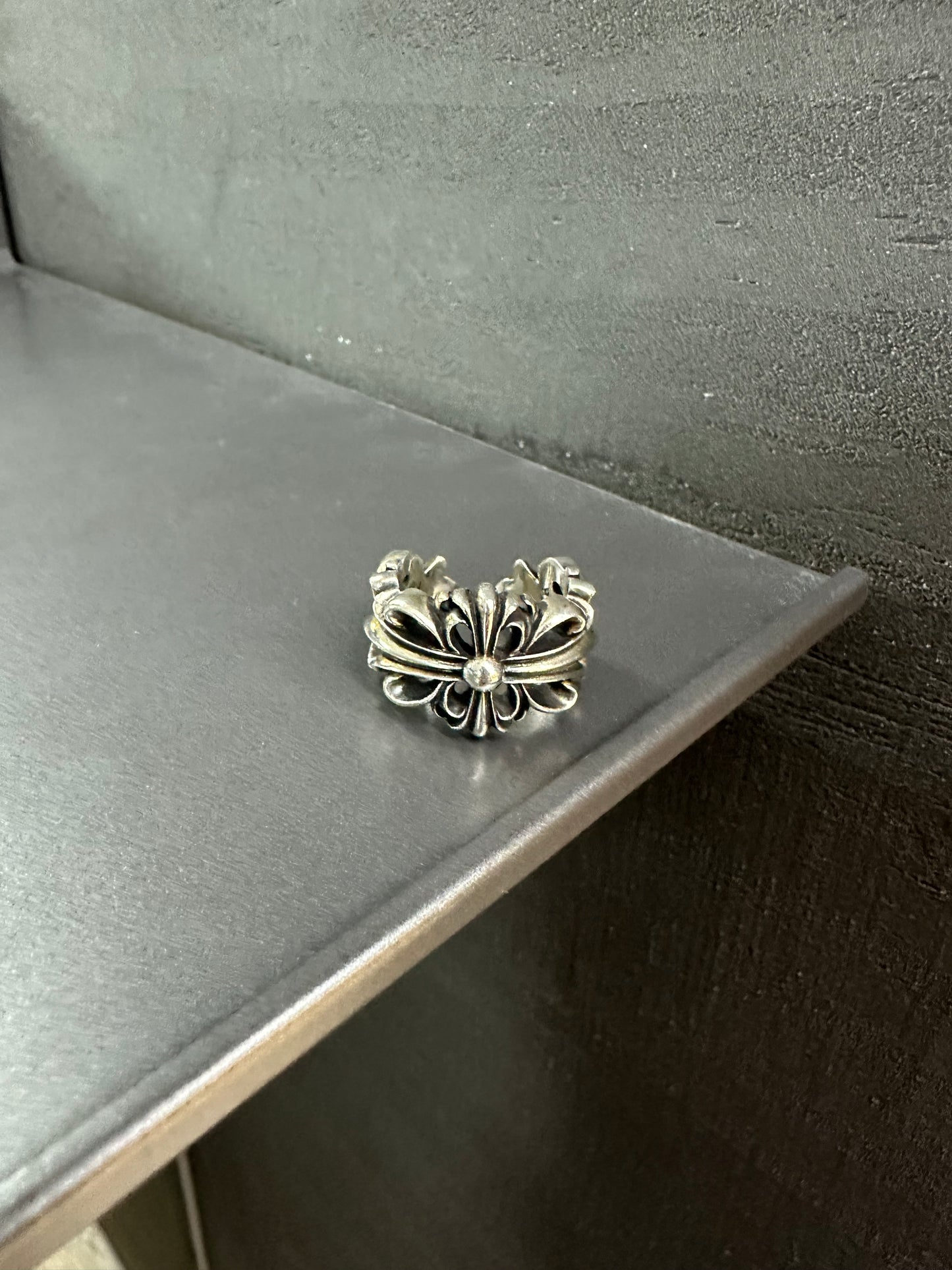 Chrome Hearts Double Floral Cross Ring