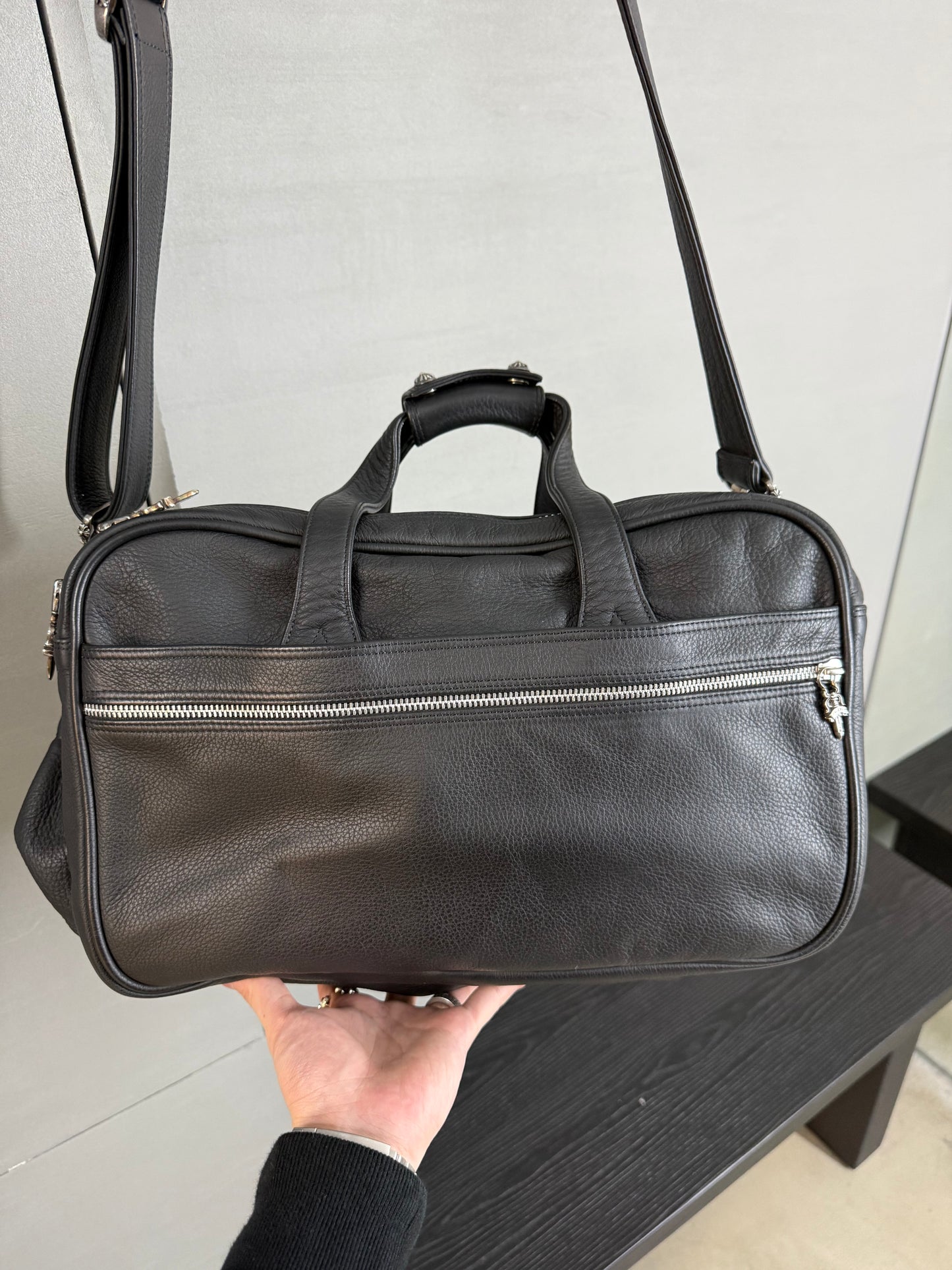 CHROME HEARTS Plain Mother's Bag Pouch Shoulder Boston