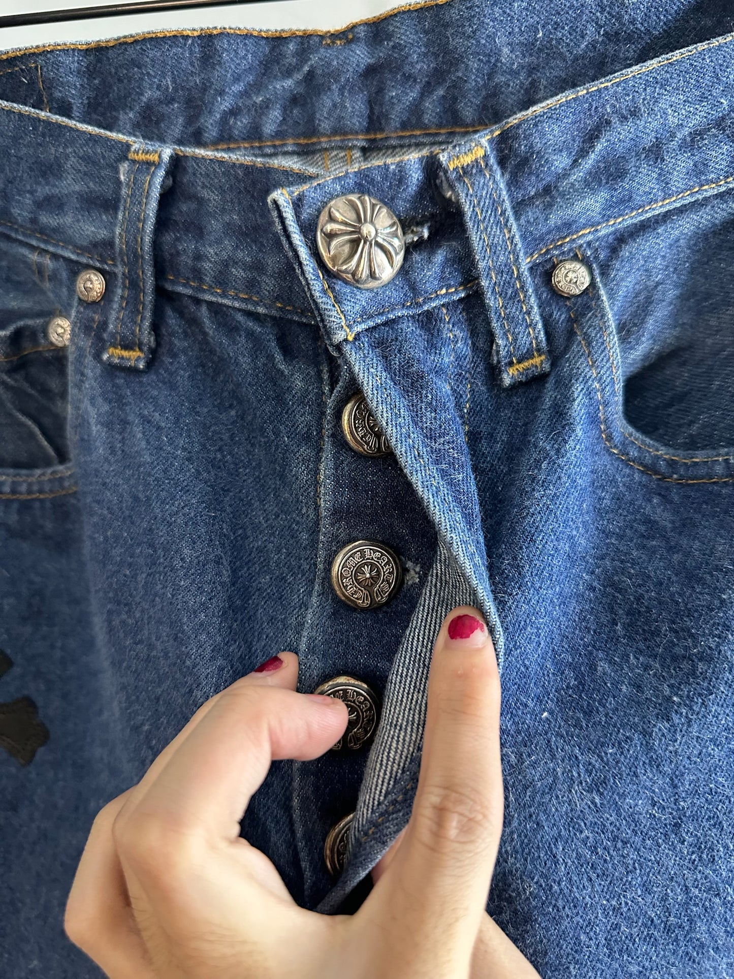 Chrome Hearts x Levi’s Cross Patch Jeans