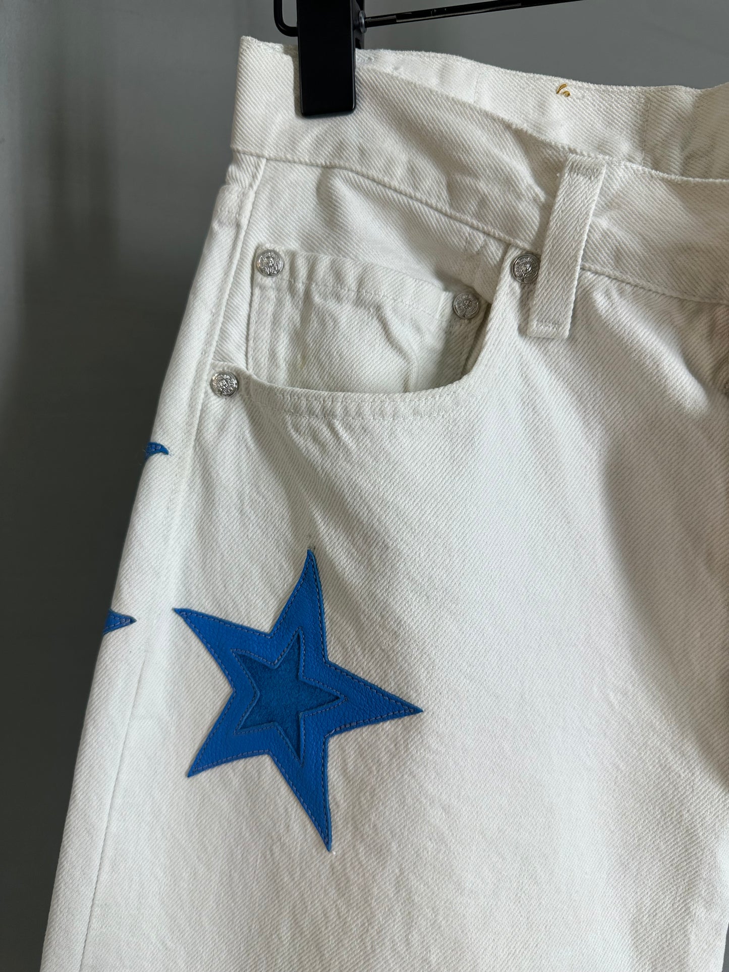 Chrome Hearts Blue Star Patch Levi’s 501 Jeans