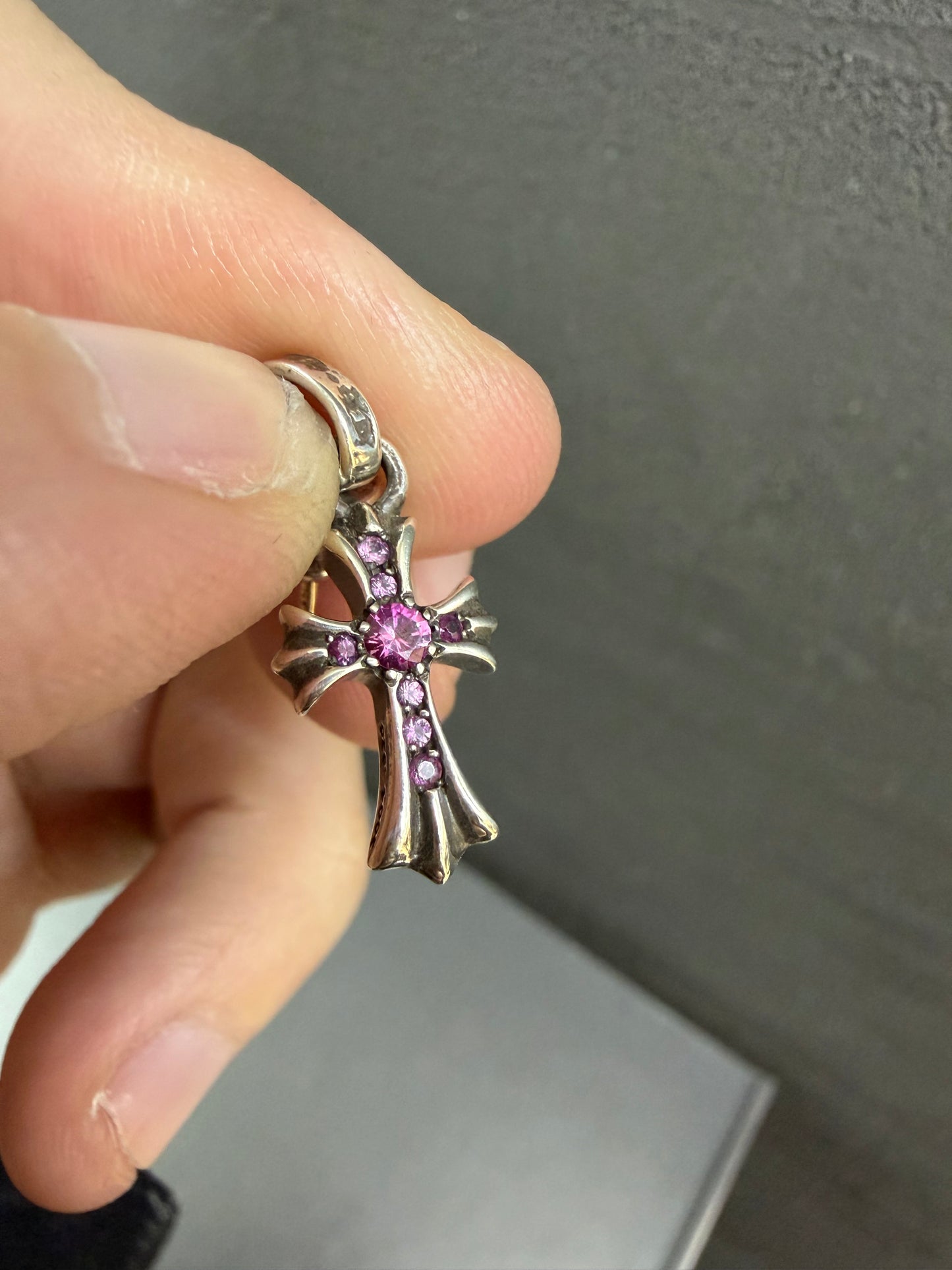 Chrome Hearts Pink Sapphire BBF Babyfat Earring