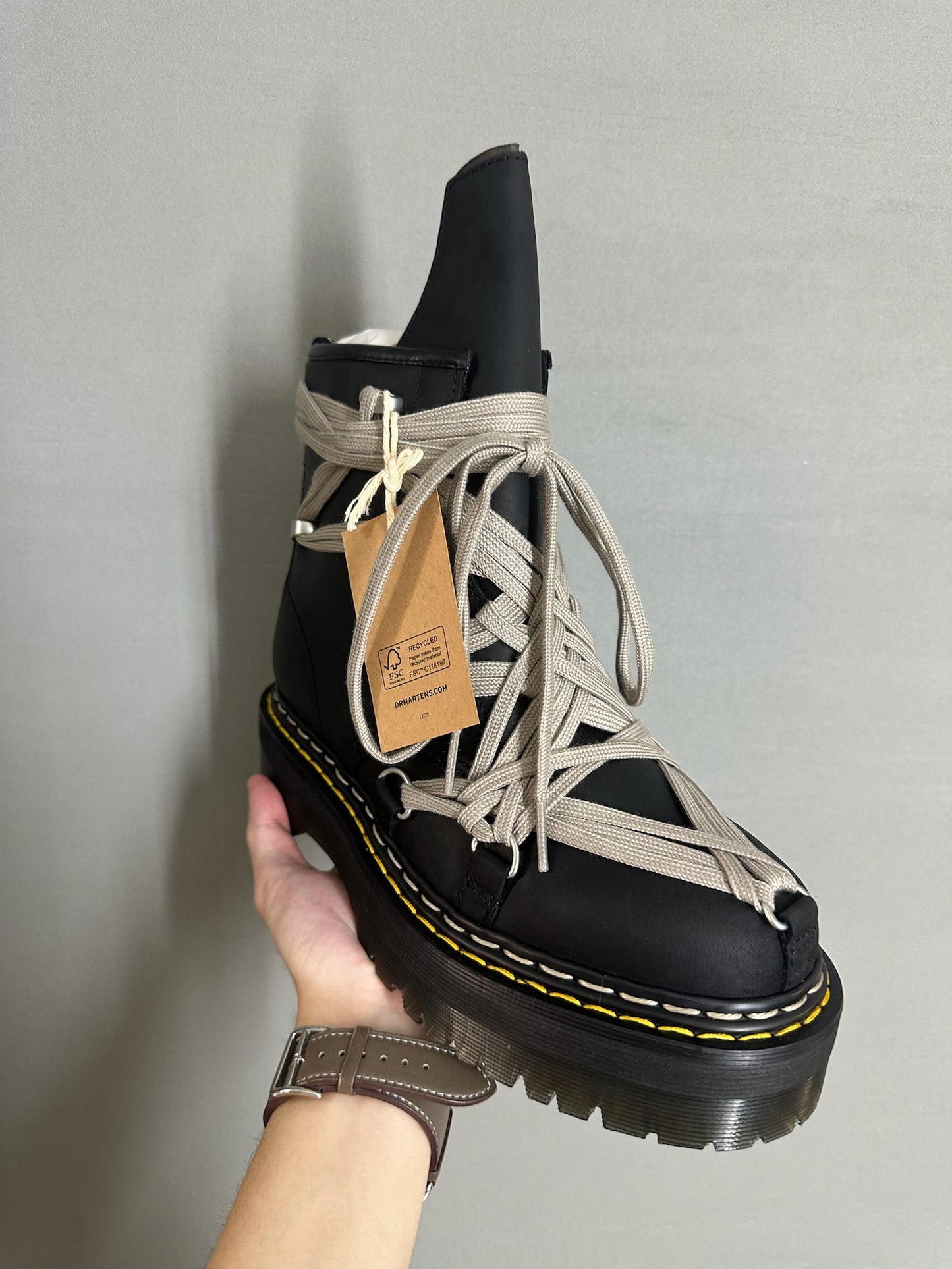 Rick Owens Dr.Martens Quad Sole Megalace Boot