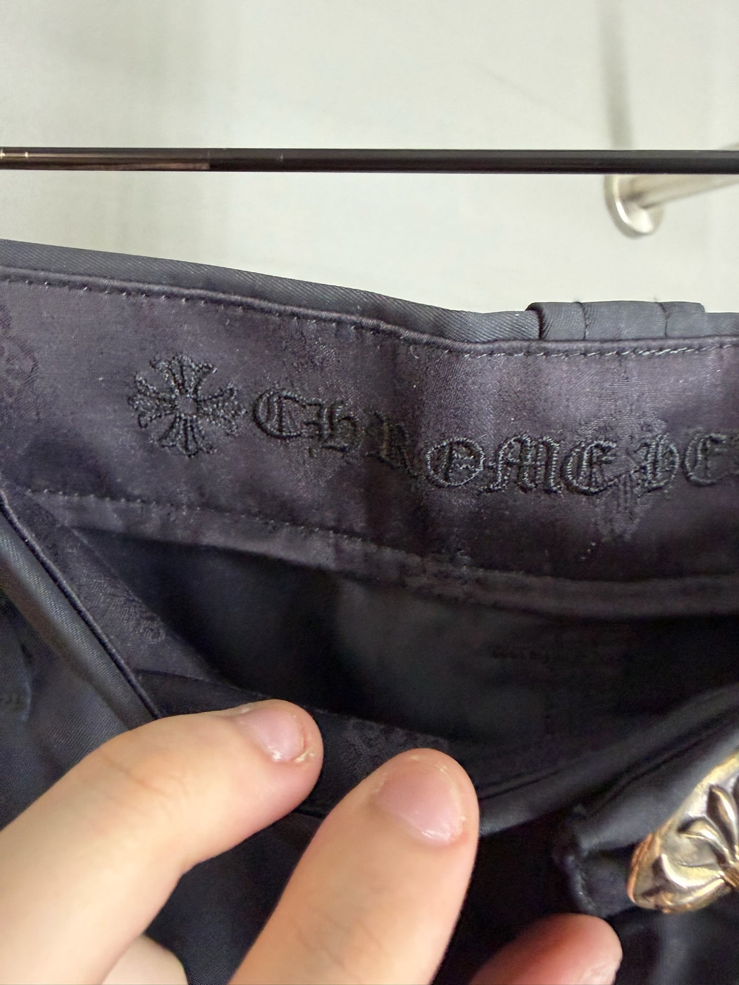 Chrome Hearts Nylon Leather Double Knee Pants