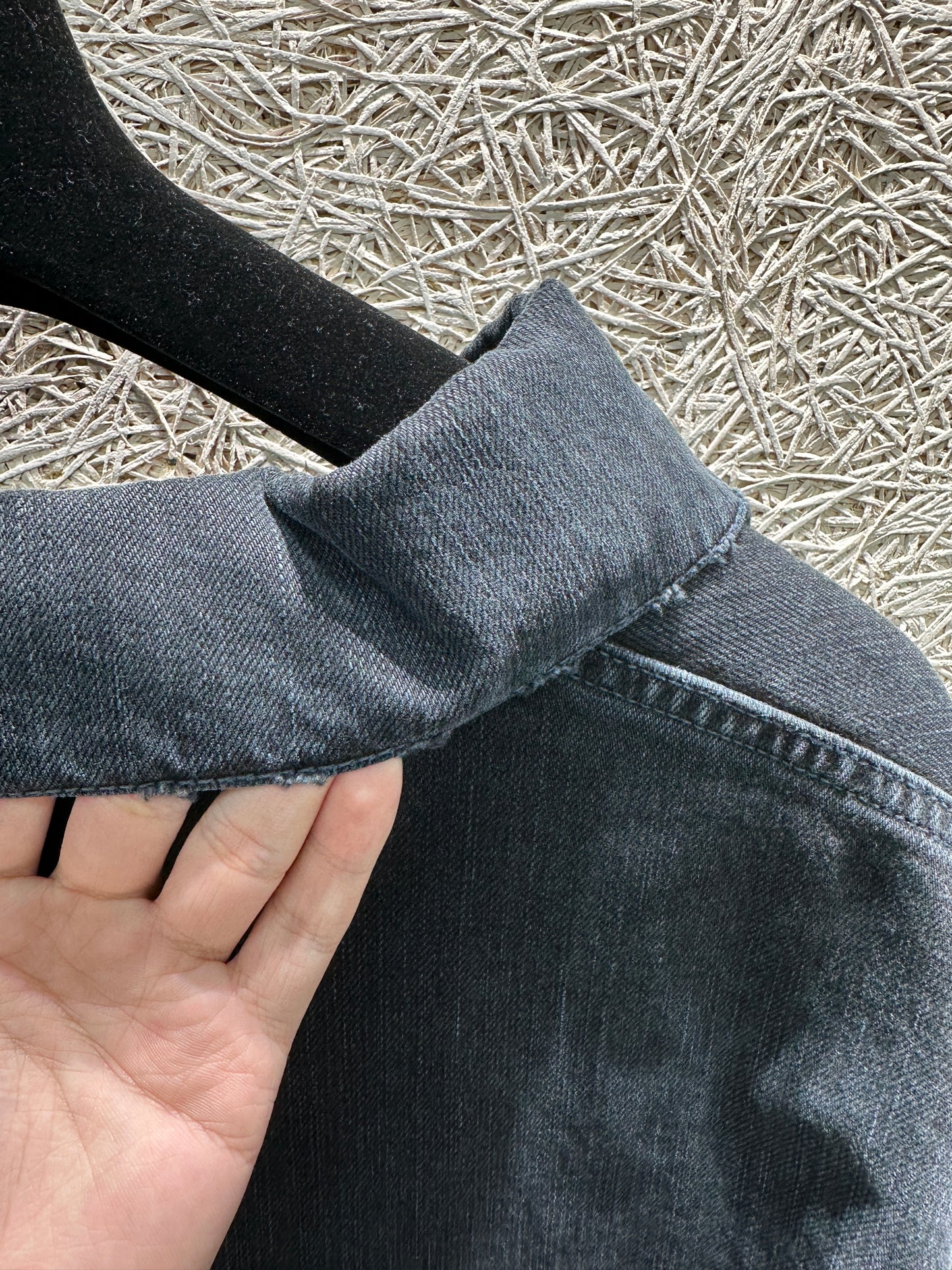 Balenciaga Off-shoulder Denim Jacket