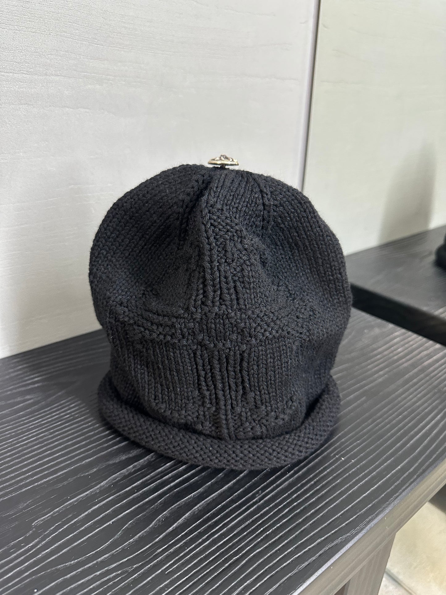 Chrome Hearts Knitted Cross Logo Cashmere Beanie