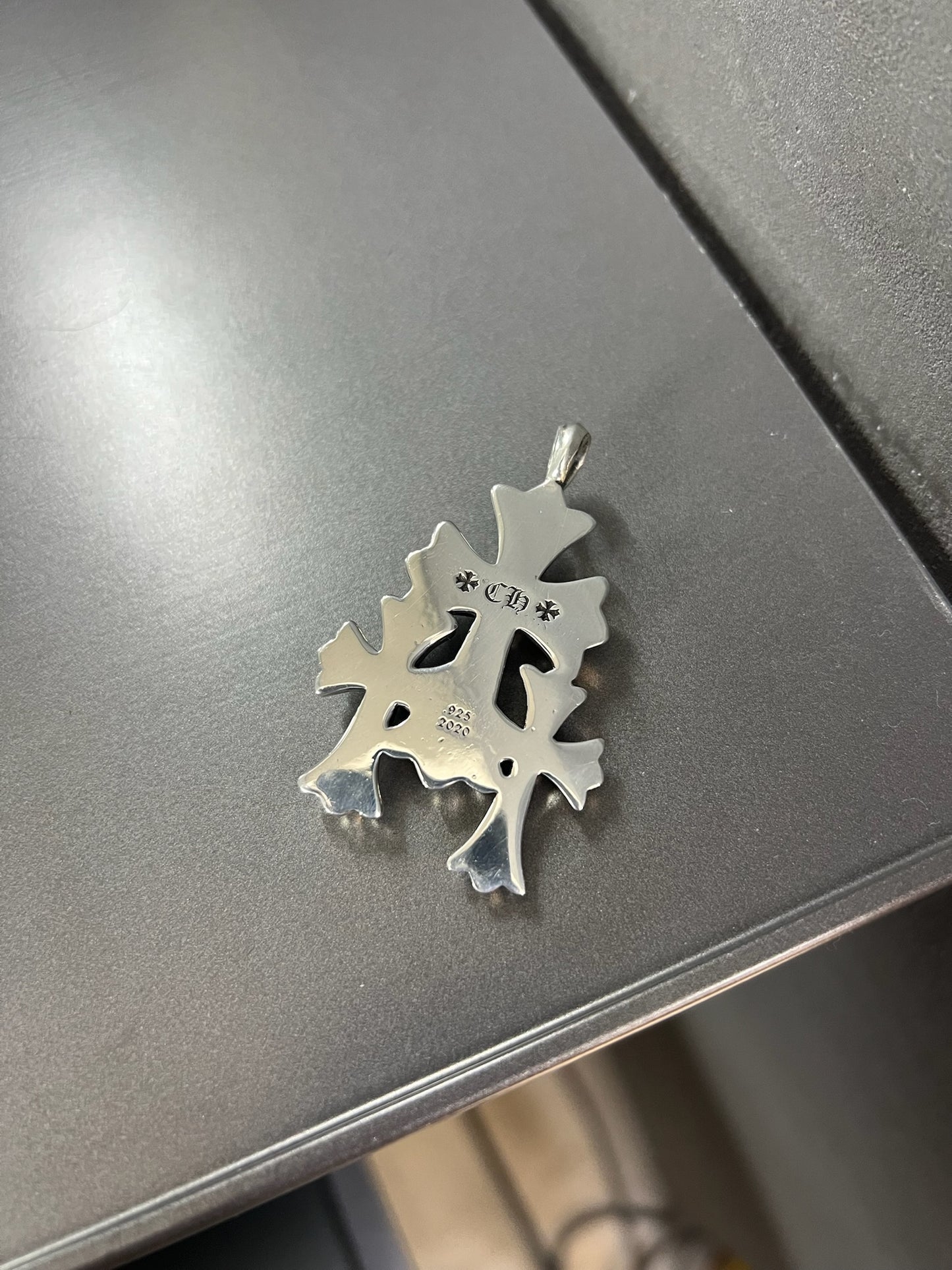 Chrome Hearts Triple Cross Pendant with Diamonds