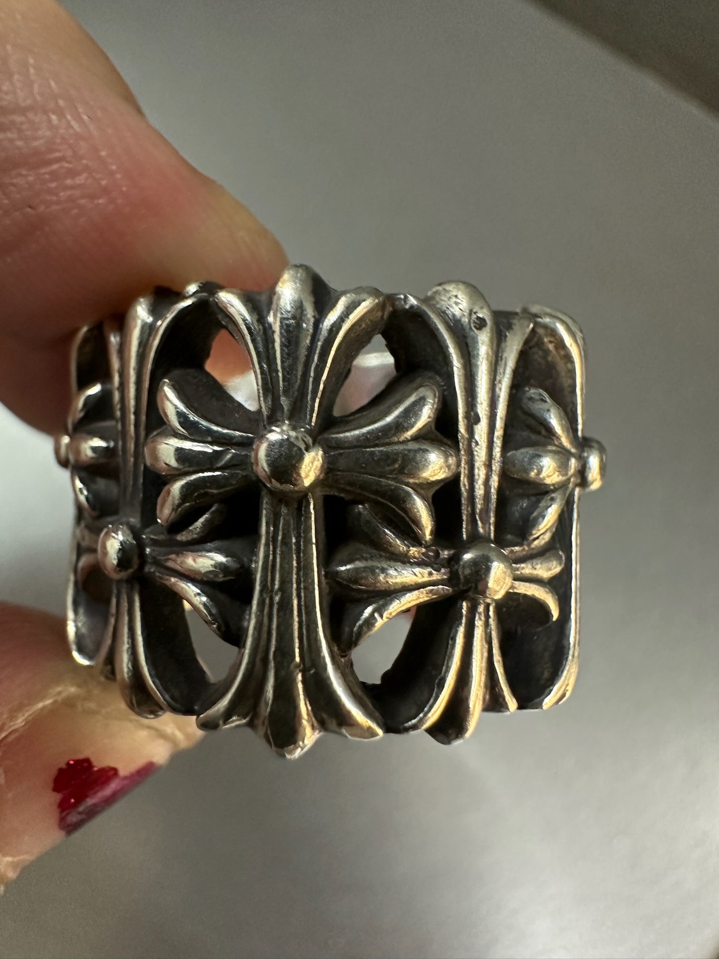 Chrome Hearts cemetery cross ring