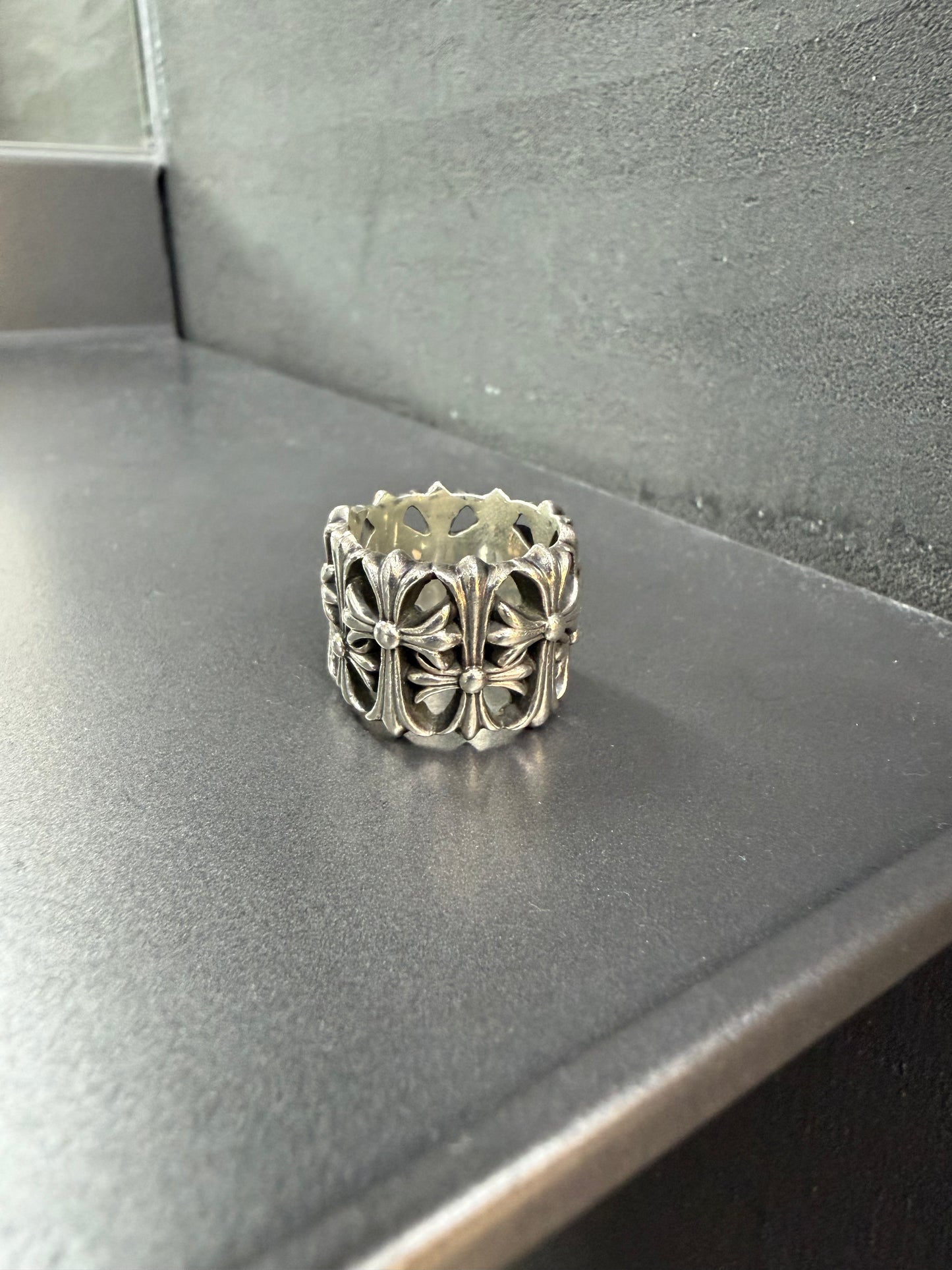 Chrome Hearts cemetery cross ring