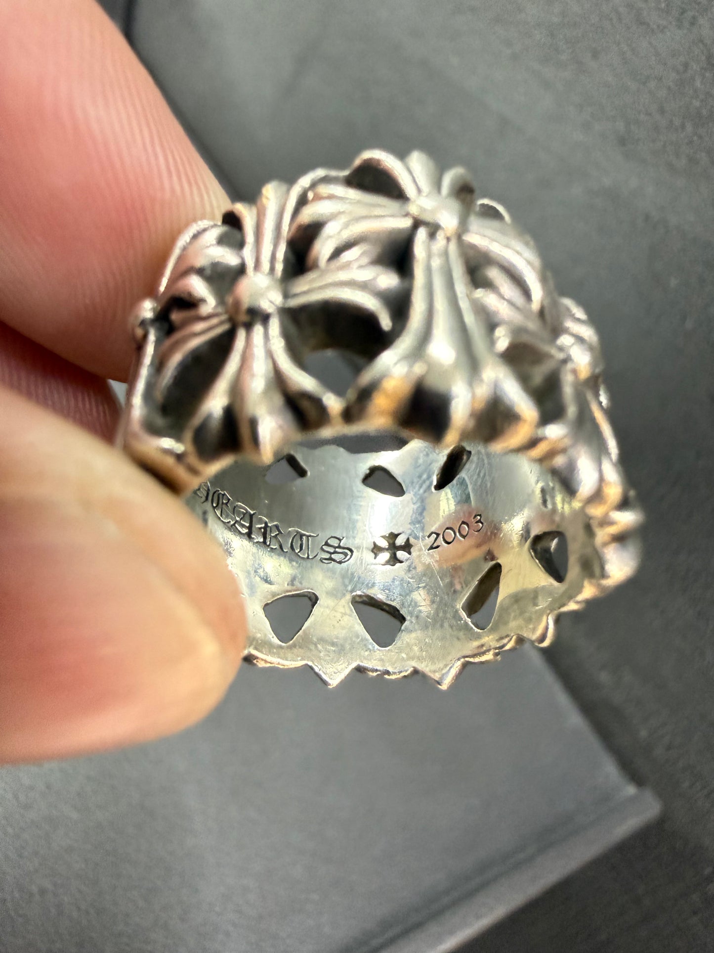 Chrome Hearts cemetery cross ring