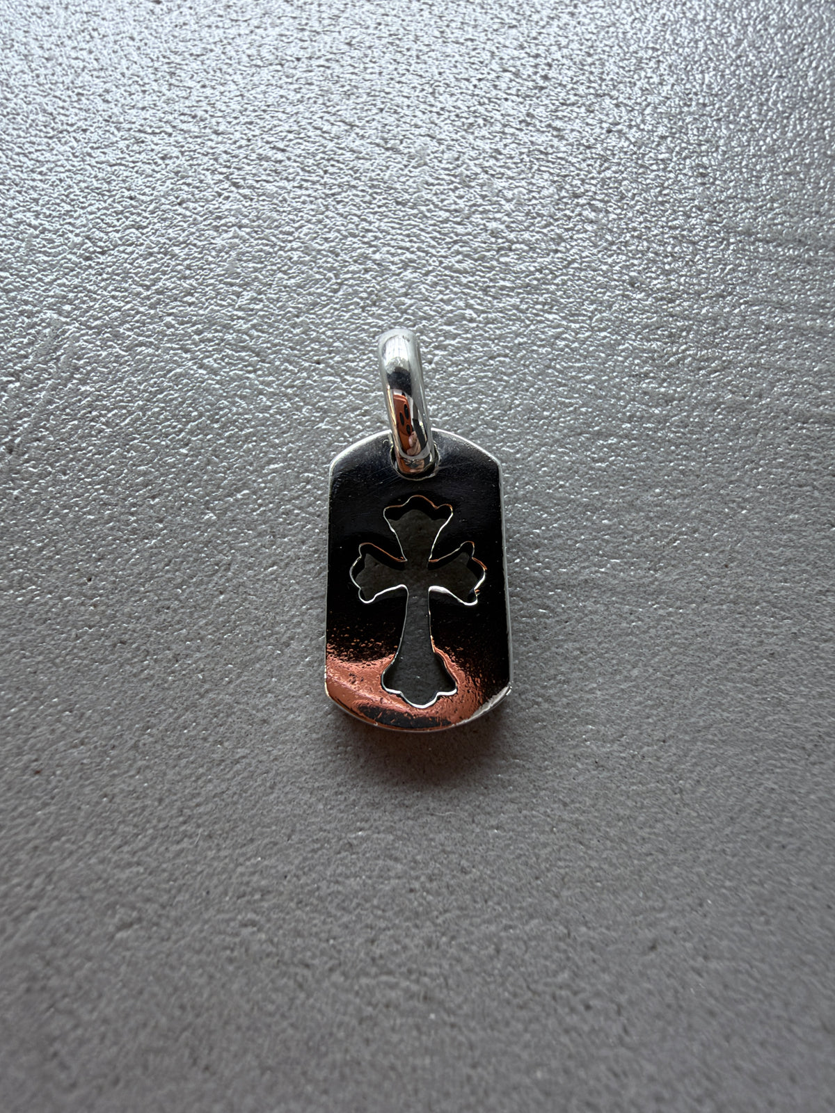 Chrome Hearts Ting Cut Out Cross Dog Tag