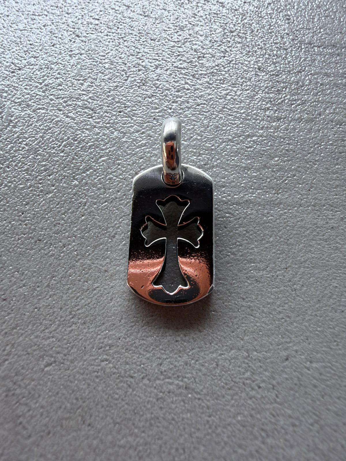 Chrome Hearts Ting Cut Out Cross Dog Tag