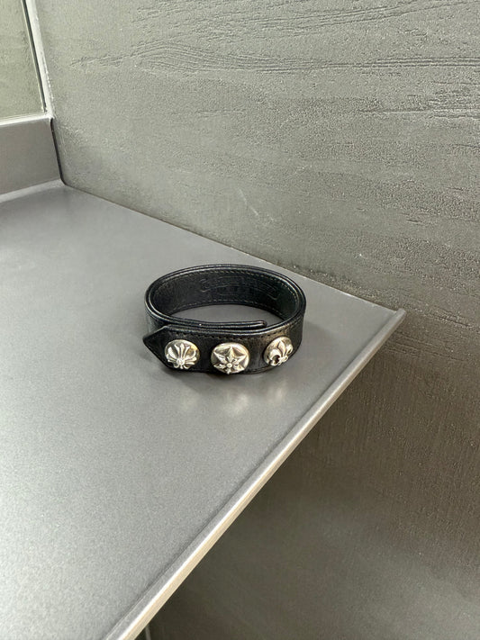 Chrome Hearts Three Elements Leather Bracelet