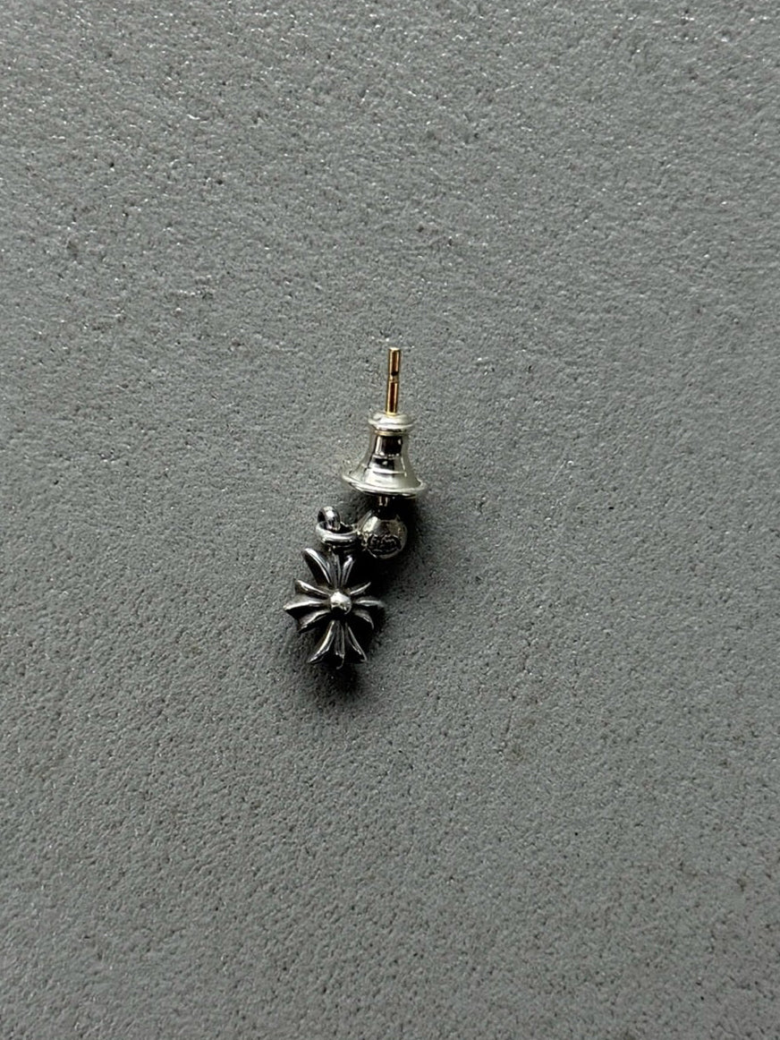 Chrome Hearts Tiny E Cross Drop Earring