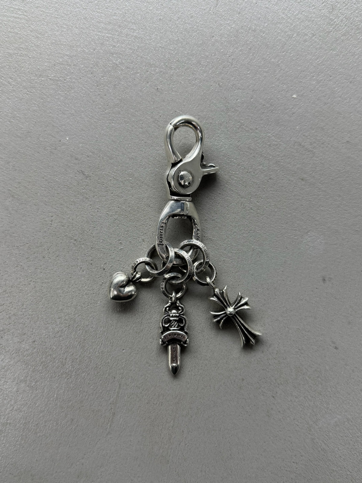 Chrome Hearts Multi-Charm Clasp Keychain