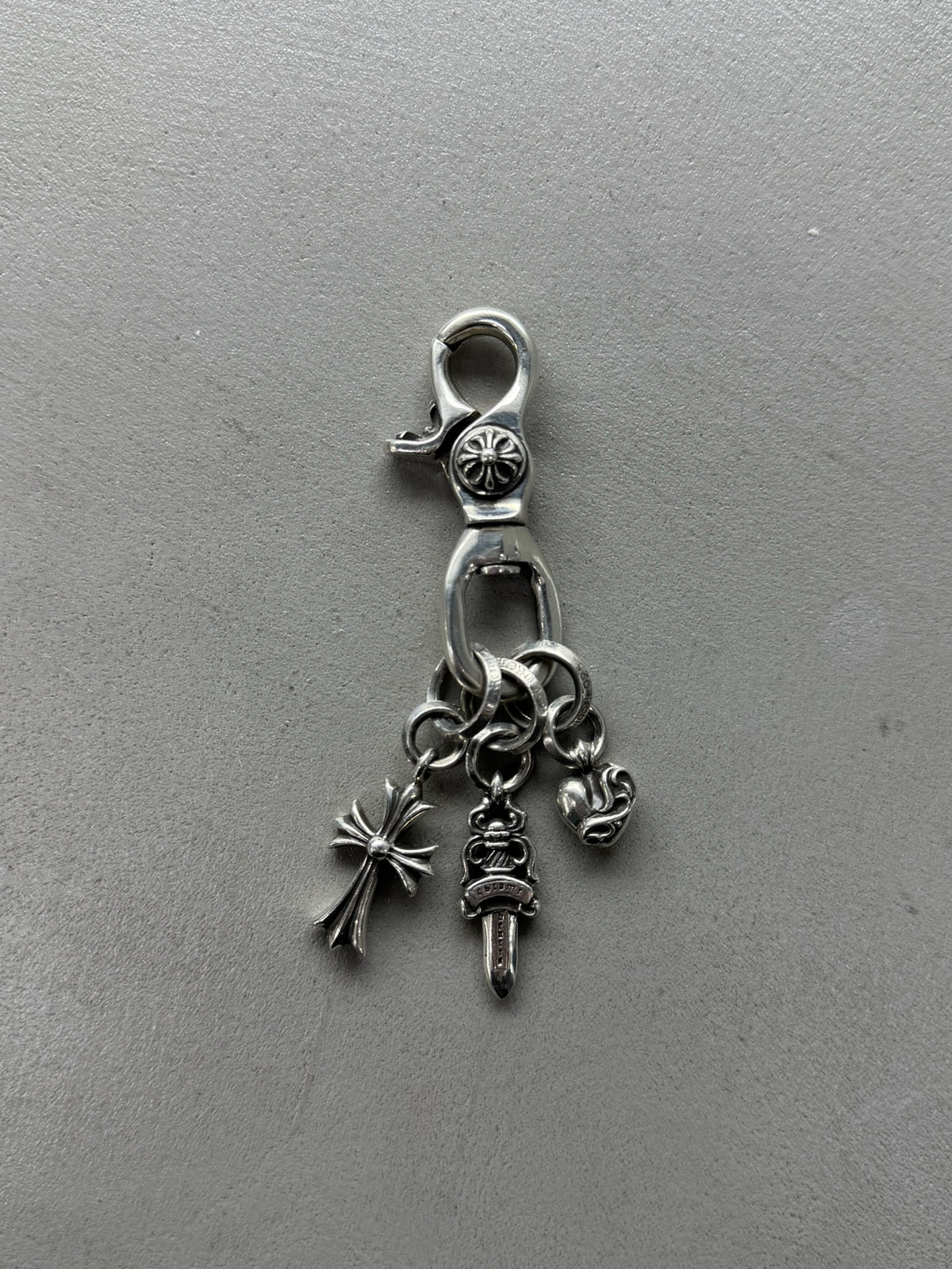 Chrome Hearts Multi-Charm Clasp Keychain