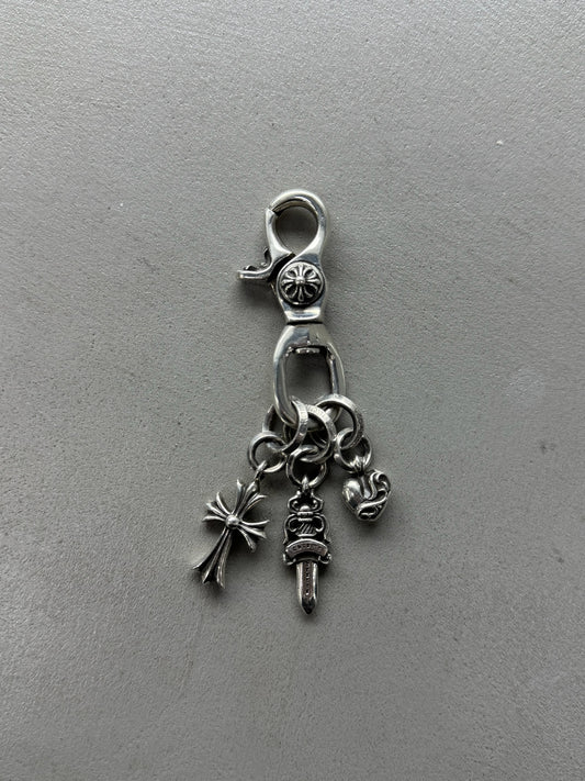 Chrome Hearts Multi-Charm Clasp Keychain